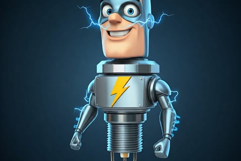 Sammy the Spark Plug Robot
