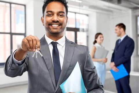 Working with an experienced real estate agent to buy a home.