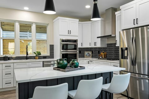 Modern Kitchen with stainless steel appliances