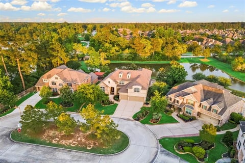 W Hullwood Springs Aerial The Woodlands Texas