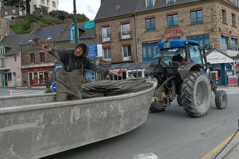 An oyster production worker