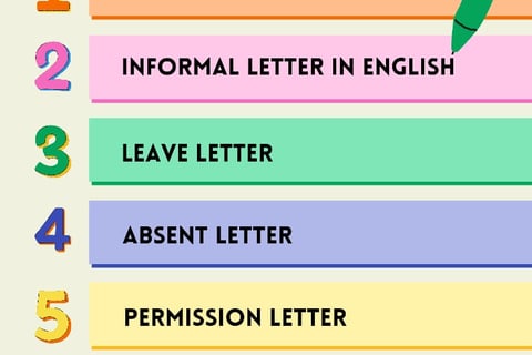 leave letter, absent letter, consent letter, leave letter after taking leave 