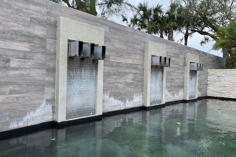 Efflorescence removal water fountain psi power washing