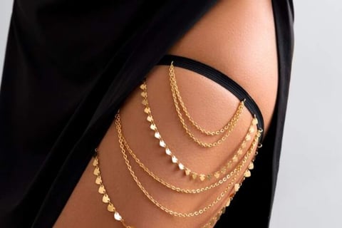 Chaîne de cuisse scintillante pour un look séduisant et mystérieux