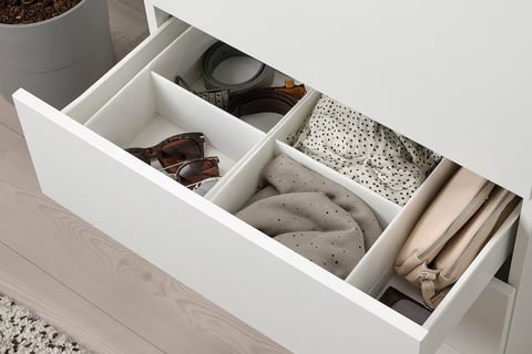 drawer insert organizer white