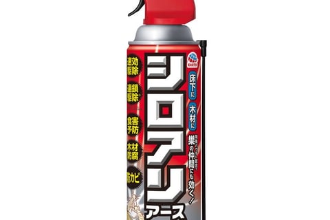 many stores in Japan will sell termite spray such as this one