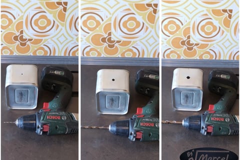Etape perçage DIY luminaire