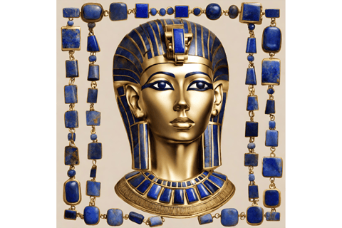 a fictional illustration of Ancient Egyptian lapis lazuli