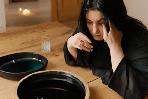 a lady water scrying