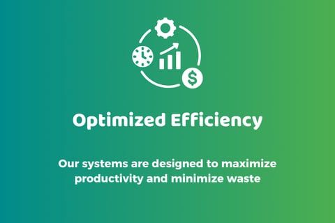 a green background with a white text that says optimized efficiency