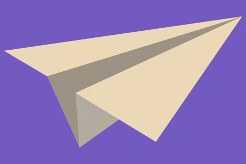 A message sent as a paper plane