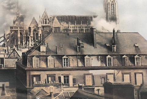 Reims bombardé