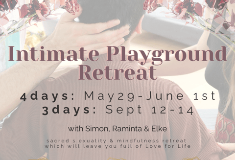 a poster for a playground with a woman in a read sweater