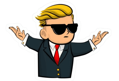 a man in a suit and sunglasses with a red tie WALLSTREETBETS