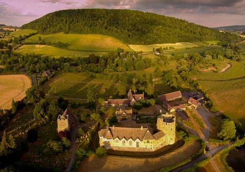 Stokesay Castle - drone photography by www.dronerangers.co.uk