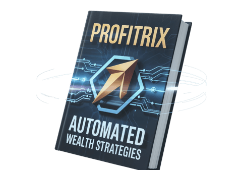 a book cover with a picture of the profitrix logo