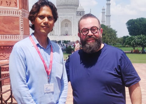 Muzammil with Michelin Star Chef, Omar Orfali