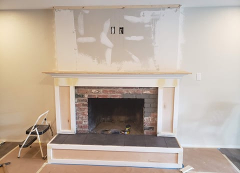 PAINTING CUSTOM FIREPLACE BEFORE MEDFORD OREGON