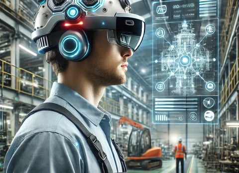 a man in a helmet with a virtual reality
