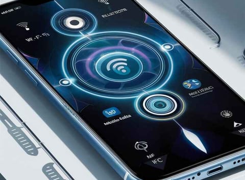 Managing connectivity options like Wi-Fi and Bluetooth on a smartphone.