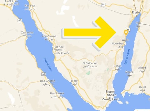 a map of the location of a camp in egypt