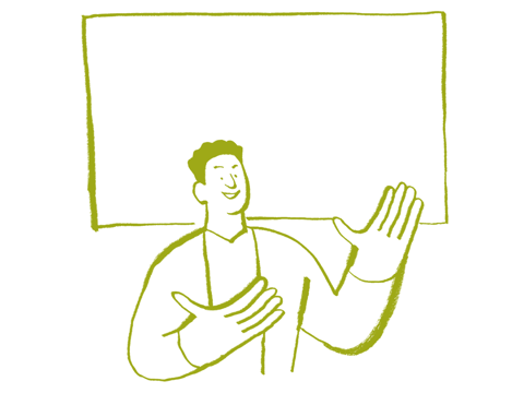 a man in a white shirt is holding a sign
