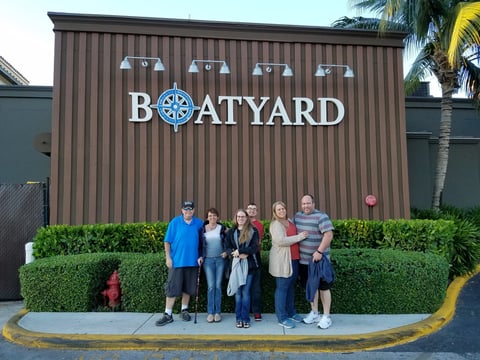 Lady and The Pirate with Kyrstin, Zach, Holly and Joe Hill before boarding the ship