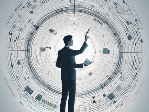 a man in a suit and tie is holding a cell phone
