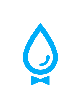 This is Dapper the water droplet.  The created icon for Butler House Wash that has a smile