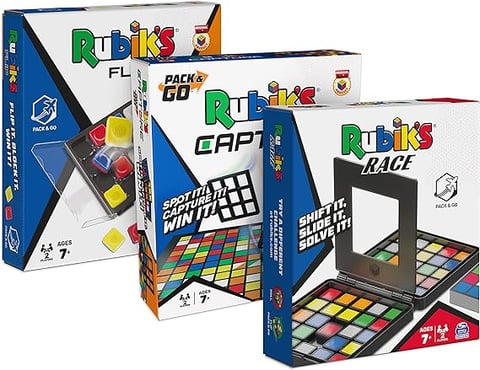 Rubik's Pack Bundle & Go 2-Player Sequence Board Games