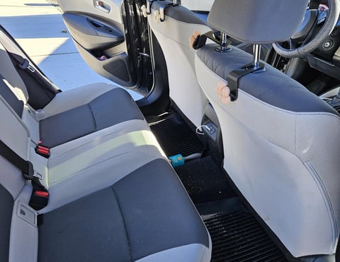 Interior Detailing Image “Deep interior car detailing with steam cleaning and vacuuming of seats"