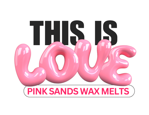 Cayla Henri Wax Melts: a pink and white sign that says this is love