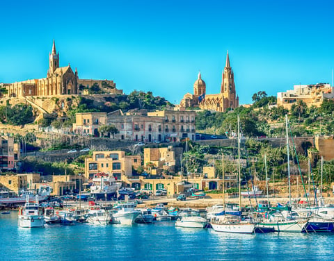 View of Mgarr Harbour.