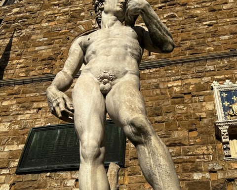 réplica da estátua de Davi, de Michelângelo, em Florença