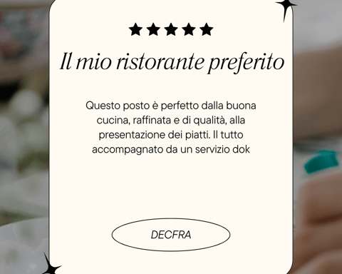 recensione positiva del ristorante