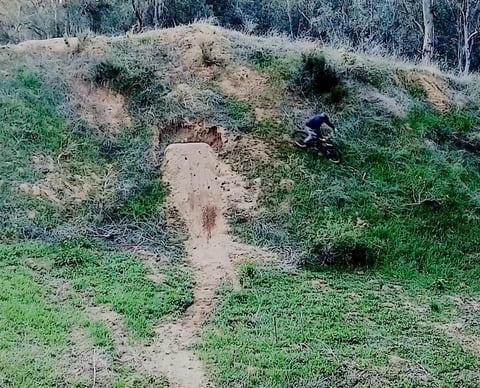 landing a hip jump on a mountain bike
