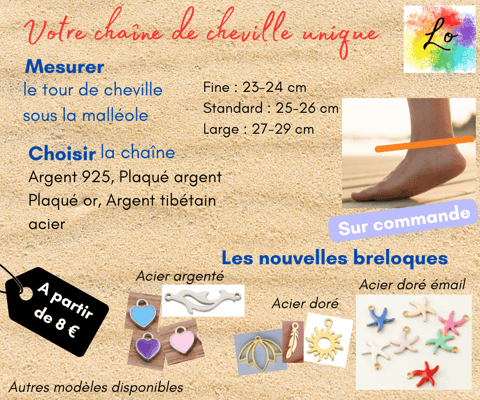 Bijoux Les Couleurs de Lo commander une chaîne de cheville