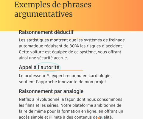 phrase argumentative exemple