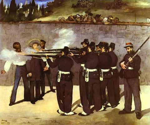 a painting of a man in uniform holding a gun