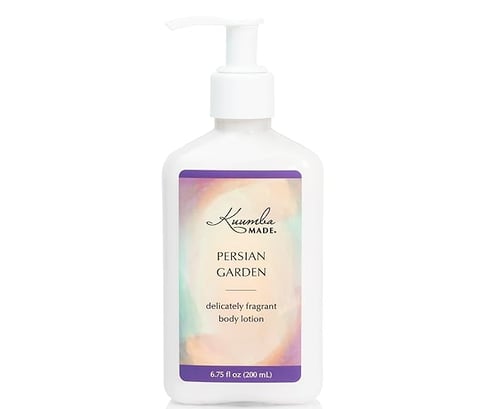 a bottle of persian garden body lotion