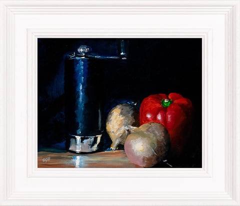 kitchen original oil by Chris Gill