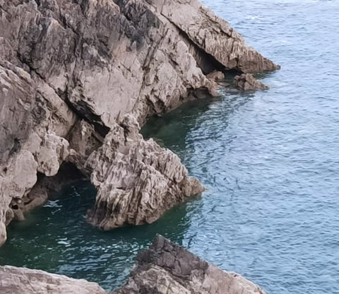 The cliffs beyond our holiday home