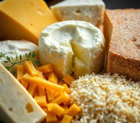 variety of cheeses 