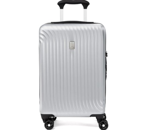 Silver carry-on luggage
