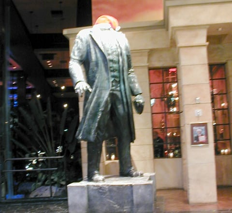 Headless Lenin statue at Red Square in Mandalay Bay Las Vegas