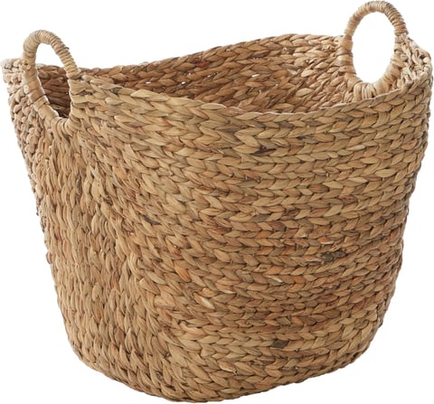 a basket weave basket with a handle and a handle