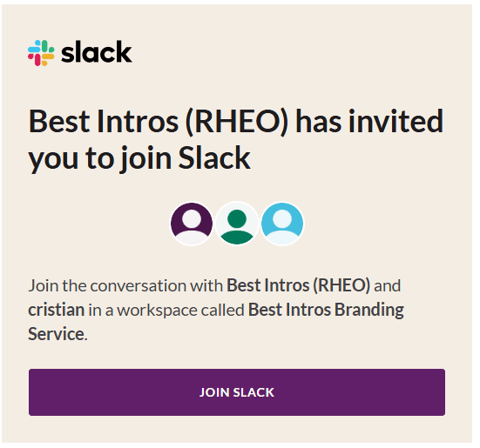 Visual of what your invitation to join the platform will look like