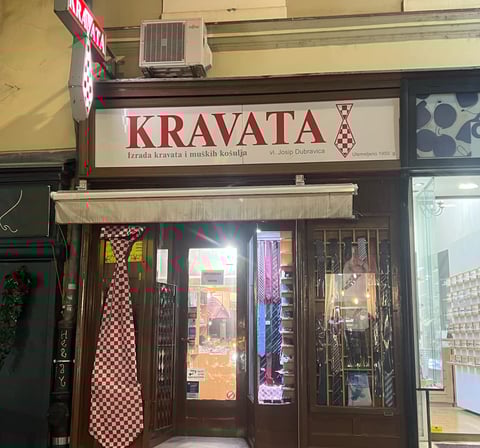Necktie shop in Croatia