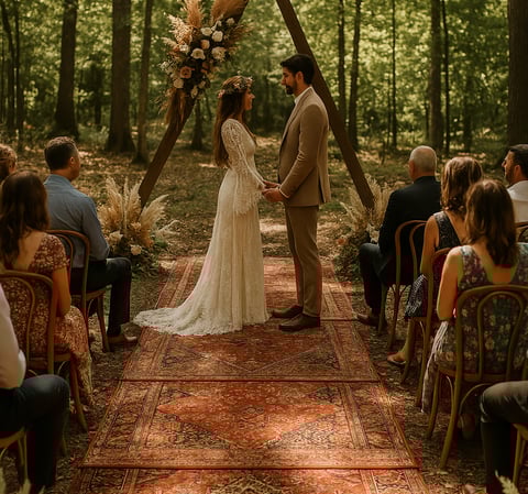 persian rugs as an aisle runner