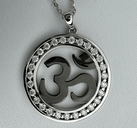 Om Symbol Sterling Silver Pendant